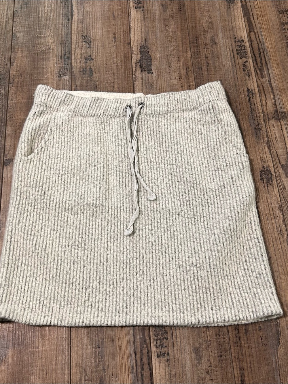 Toad & Co Wiggins Wool Blend Sweater Skirt Light Gray Cozy Women’s Small